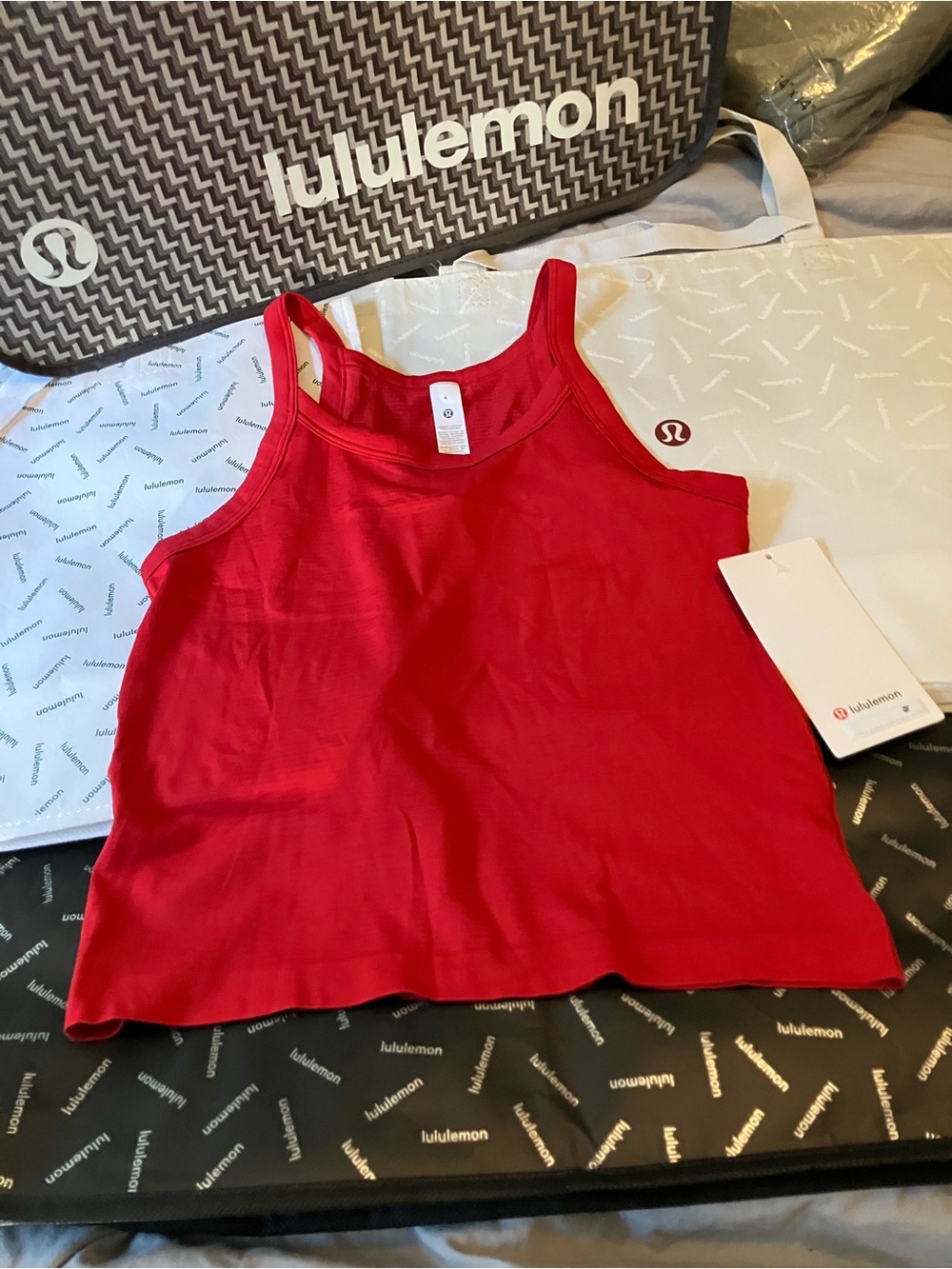 NWT Lululemon Swiftly Cami, Sz 6, OXFORD RED